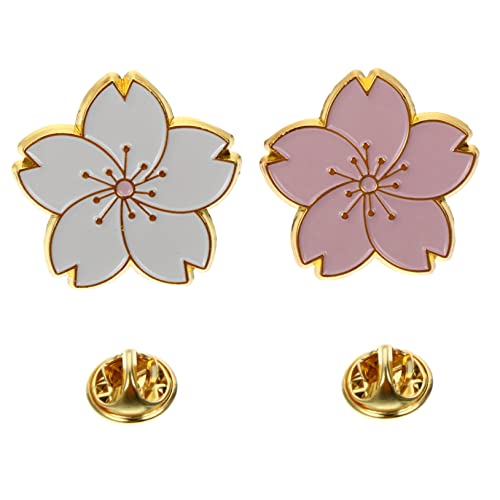 COSMEVIVI 4stücke Japanische Stil Kirschblüten Broschen Süße Cartoon-anstecker Für Kleidung Zufällige Muster Vielseitige Dekoration Für Partys Hochzeiten Und Alltagsmode von COSMEVIVI