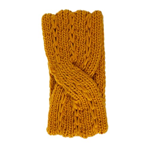 COSMEVIVI 4stücke Stirnband Aus Wollgarn Gestricktes Kreuz-haarband Handgefertigter Haar-schmuck Warmes Stirnband Für Damen Beige Gelb Rosa von COSMEVIVI