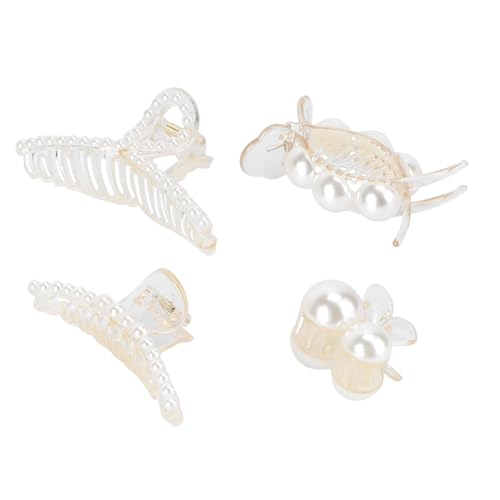 COSMEVIVI 4stücke Teiliges Haarklammern Für Damen Elegante Haarspangen Mit Perlen Vielseitig Und Langlebig Für Alltag Und Besondere Anlässe von COSMEVIVI