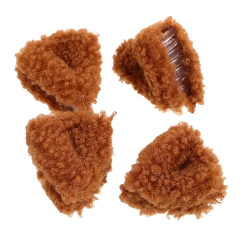 COSMEVIVI Plüsch-haarspangen 4 Stück Flauschige Clips Für Frauen Clips Süße Haarspangen Haarstyling-clips von COSMEVIVI