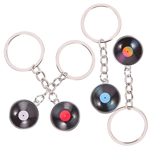 COSMEVIVI Schlüsselanhänger mit Schallplatte aus Metall Vinyl-Schallplatte Schlüsselanhänger kompakt leicht von COSMEVIVI