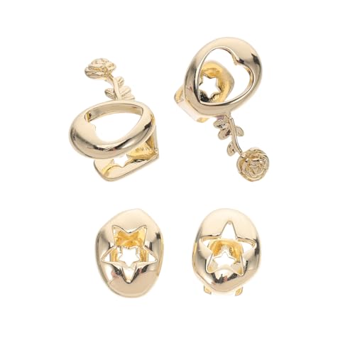 COSMEVIVI 4 Teiliges Zubehör Punk Zubehör Halloween Einzeln Für Mit Und Gefälschtem Stern Rapper Hop Rose Kupferschmuck Grills Stil Grill Hüftmund Zähne Kostüme Kappen von COSMEVIVI