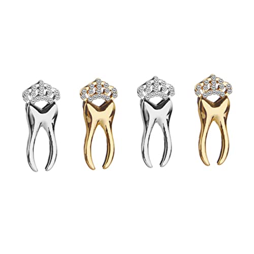 COSMEVIVI 4Stücke Mini Brosche Krone für Legierungsbroschen und Silber Zubehör für Kleidung und im Stil von COSMEVIVI