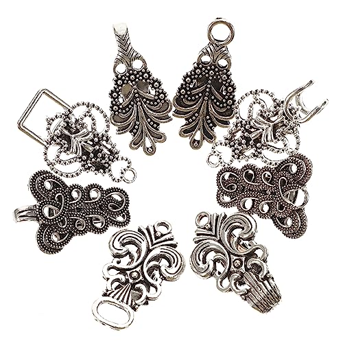 COSMEVIVI Strickjacken-brosche Aus Metall 4 Stück Reversclip Für Damenpullover Kleider Schals Hemden Vintage-brosche Schmuck Einfach Anzubringen Silberfarben von COSMEVIVI