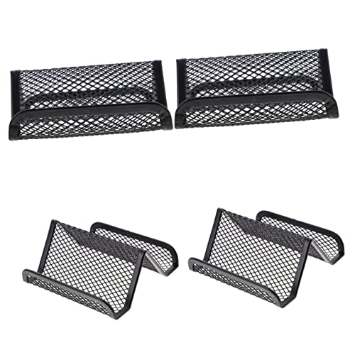 COSMEVIVI 4stücke Metall Visitenkartenhalter Für Schreibtisch Stabiler Kartenständer Für Business Cards Elegantes Design Für Büro Und Zuhause Für Organisation Und Präsentation von COSMEVIVI