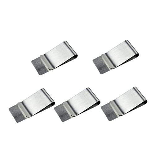 COSMEVIVI 5stücke Edelstahl Geldklammern Vertikale Geldscheinklammer Slim Wallet Für Bargeld Und Karten Für Büro Und Alltag Hochwertiger Flexibler Geldhalter Silber von COSMEVIVI