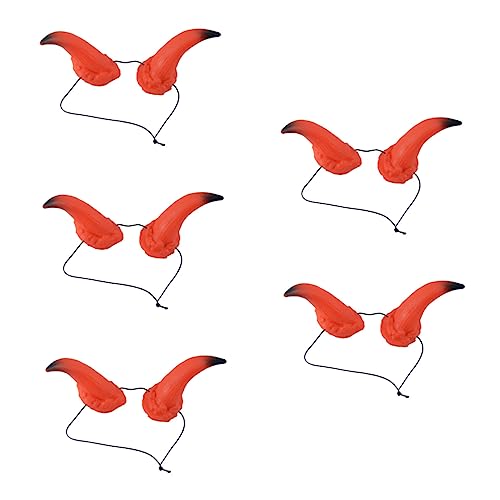 COSMEVIVI 5stücke Halloween Horn Haarschmuck Kreative Kopfdekoration Aus Strapazierfähigem Vinyl Für Karneval Kostümpartys Und Festliche Anlässe Vielseitig Einsetzbar von COSMEVIVI