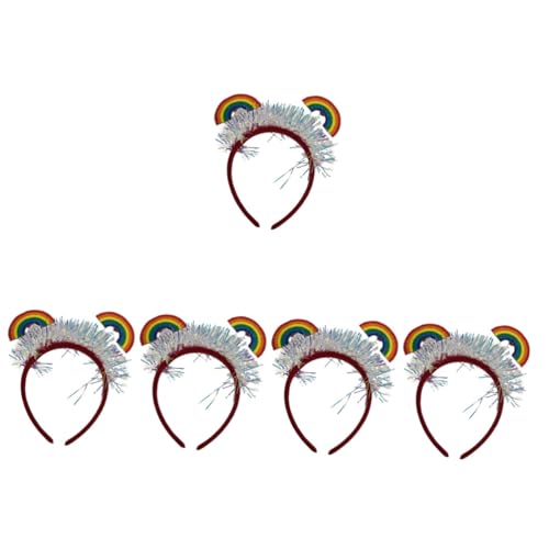 COSMEVIVI 5stücke Regenbogen Stirnband Für Damen Einstellbare Haarschmuck Für Pride-monat Farbenfrohes Accessoire Für Festivals Und Partys Aus Weichem Material Für Erwachsene COSMEVIVI 5stücke Regenbogen Stirnband Für Damen Einstellbare Haarschmuck Für Pride-monat Farbenfrohes Accessoire Für Festivals Und Partys Aus Weichem Material Für Erwachsene von COSMEVIVI
