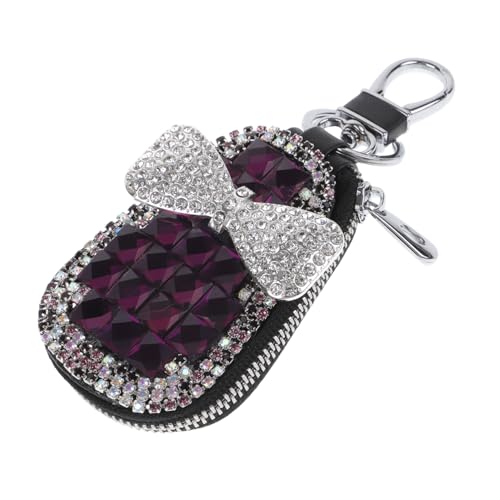 COSMEVIVI Portable Schlüsselgehäuse Für Mit Zipper Und Funkelnden Strasssteinen Eleganter Schlüsselanhänger Für Passend Für Fahrzeugschlüssel Und Praktische Aufbewahrung von COSMEVIVI