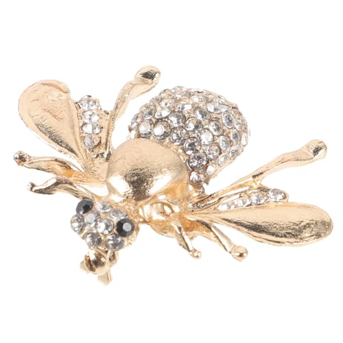 COSMEVIVI Bienenbrosche mit Strass Eleganter Anstecker für Damen Vielseitiger Schmuck für Partys Alltag und Besondere Anlässe Leicht und Tragbar Accessoire für Look von COSMEVIVI