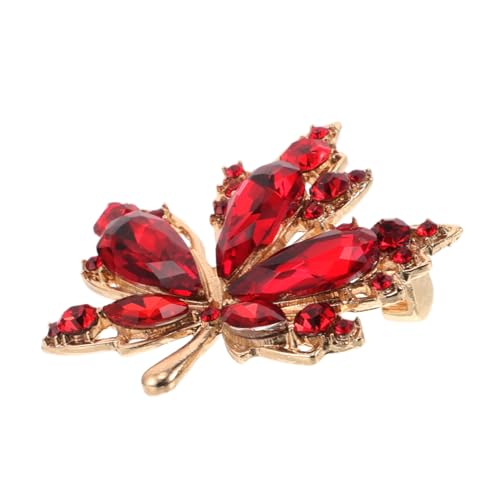 COSMEVIVI Brooch Pins Rote Ahornblatt Brosche Damen Herbst Schmuck Leicht Tragbar Verhindert Kleidungsrutschen Für Formelle Anlässe Und Alltag von COSMEVIVI