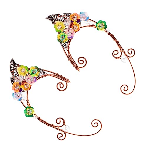 COSMEVIVI Bunte Elfen Ohrstulpen Ohrringe Clip Ohrklemmen Damen Modischer Ohrschmuck für Cosplay und Alltag mit Elegantem Ohrform Design Leicht Abziehbar Vielseitig Kombinierbar von COSMEVIVI