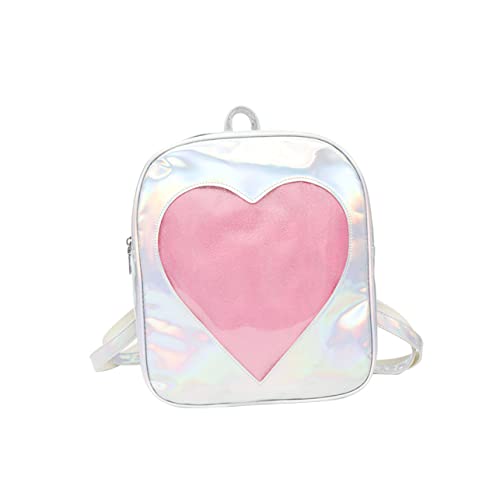 COSMEVIVI Campus-Tasche Cute Backpack Backpack handybeutel Handy-Tasche Anti Theft Backpack Clear Backpack Damen-umhängetaschen Mädchenrucksack Reiserucksack Schultertasche Silver von COSMEVIVI