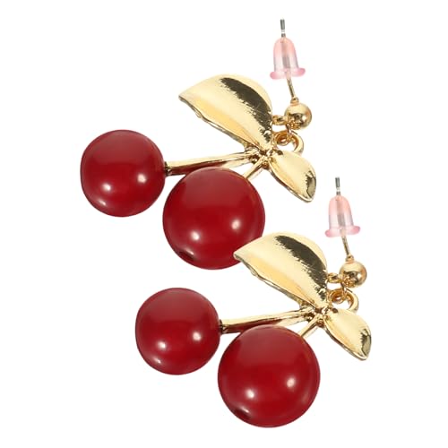 COSMEVIVI Cherry Ohrstecker Damen Silber Nadel Kirschform Ohrhänger Leicht Langlebig Für Party Alltag Hochzeit Weihnachten von COSMEVIVI