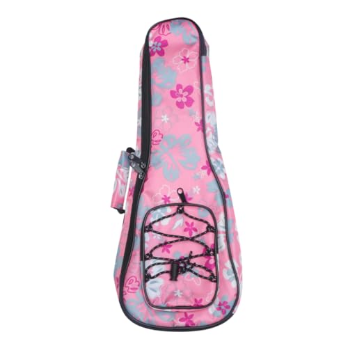 COSMEVIVI Cotton Padded Ukulele Backpack Für Männer Und Frauen Floral Plaid Design Verstellbare Schultergurte Doppelte Reißverschluss-Tasche Für Transport Von Musikinstrumenten von COSMEVIVI