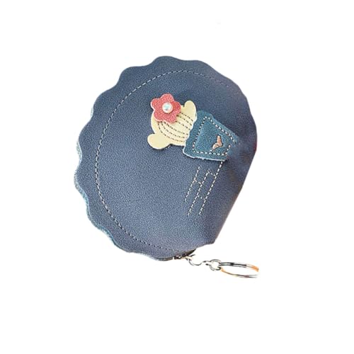 COSMEVIVI Cactus Pattern Mini Münzbörse Für Damen Praktische Schlüssel Geldaufbewahrung Zipper Design Dunkelblau Für Reisen Und Shopping von COSMEVIVI