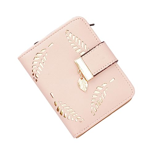 COSMEVIVI Damen Geldbörse Mit Reißverschluss Einzigartiges Design Mit Hohlem Blättermuster Für Karten Und Münzen Kurze Brieftasche Zartem von COSMEVIVI