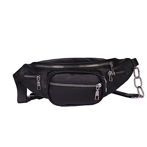 COSMEVIVI Damen Retro Sling Bag Aus Pu-Leder Multifunktionale Brusttasche Wasser Und Reißfeste Umhängetasche Für Freizeit Reisen Und Alltag Schwarz von COSMEVIVI