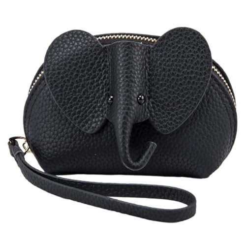 COSMEVIVI Süßer Cartoon-Elefant Geldbeutel Für Damen Handliche Münztasche Lippenstiftetui Langlebig Und Vielseitig Einsetzbar Für Münzen Und Kleine Gegenstände von COSMEVIVI