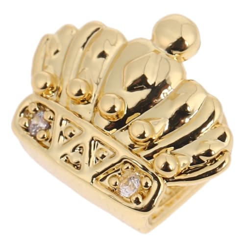 COSMEVIVI Hip Hop Grill Einzelzahn Gold mit Mikro-zirkonia Kronen-dekor Leichter Bequemer Fake Zahnschmuck für Halloween Cosplay Party Rapper Schmuck für Männer und Frauen von COSMEVIVI