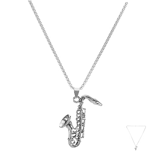 COSMEVIVI Kette Mit Saxophon-anhänger -halskette Mit Musik-charm Damen-halskette Für Party Und Alltag von COSMEVIVI