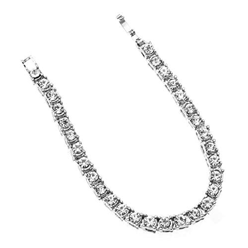 COSMEVIVI Elegantes Herren Strass Tennisarmband Hip Hop Schmuck für Männer Verstellbar Langlebig für Partys und Freizeit von COSMEVIVI