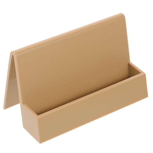 COSMEVIVI Büro Visitenkartenhalter Eleganter Kartenständer Für Schreibtisch Aufbewahrung Und Präsentation Von Visitenkarten Und Praktisch Farblich Khaki von COSMEVIVI