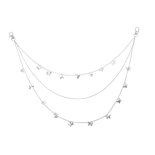 COSMEVIVI Mehrschichtige Damen Taillenkette mit Schmetterlingsdesign Dekorative Körperkette für Jeans und Hosen Vielseitiges Accessoire für Partys und Alltag Einfach zu Tragen und Stilvoll von COSMEVIVI