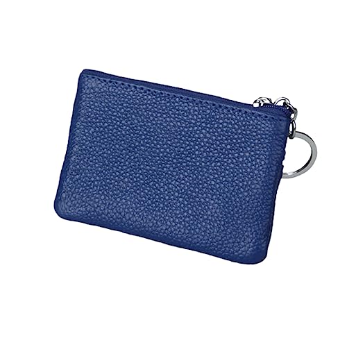COSMEVIVI Multifunktionale Damen Geldbörse Pu Kleiner Reißverschluss Münzbeutel Blau Für Schlüssel Karten Und Bargeld Leicht Und Stylish Für Alltag von COSMEVIVI