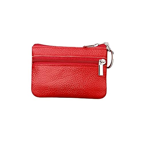 COSMEVIVI Multifunktionale Damen Geldbörse Pu Mini-Zipper-münztasche Rot Für Schlüssel Münzen Und Karten Leicht Und Perfekter Begleiter Für Unterwegs von COSMEVIVI