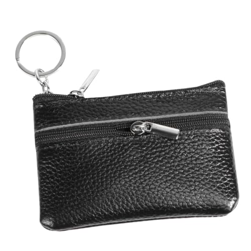 COSMEVIVI Multifunktionale Damen Geldbörse Zipper Münzbeutel Mini Handtasche Für Schlüssel Münzen Und Karten Stilvolles Leicht Und Langlebig Schwarz von COSMEVIVI