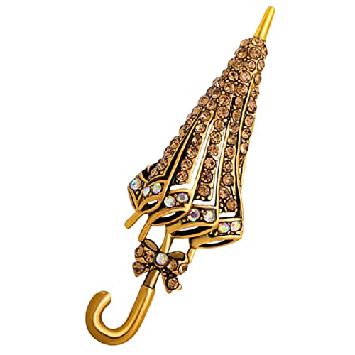 COSMEVIVI Regenschirm Brosche mit Strass Anstecknadel für Kleidung und Anzüge Elegantes Accessoire für Damen Geeignet für Besondere Anlässe und Tägliches Tragen von COSMEVIVI