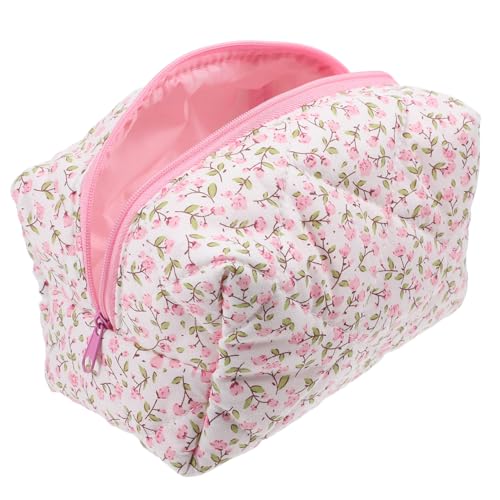 COSMEVIVI Kosmetiktasche Mit Blumenmuster Make-up-Tasche Reisetasche Mit Reißverschluss Wiederverwendbar Für Damen Und Mädchen von COSMEVIVI