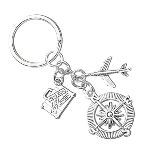 COSMEVIVI Kompass Schlüsselanhänger Aus Robustem Legierungsmaterial Praktisches Reise- Als Luggage Pendant Für Freunde Und Familie von COSMEVIVI