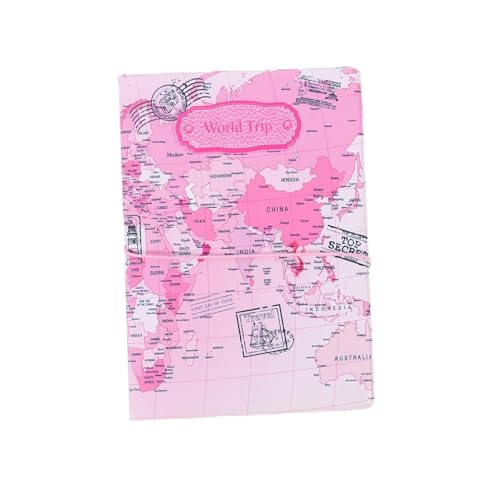 COSMEVIVI Reisepasshülle Aus Pu-Leder Mit Weltkarte Praktischer Organizer Für Damen Und Herren Für Reisen Schützt Vor Schäden Und Abrieb Leicht Und Handlich Stilvolles Design von COSMEVIVI