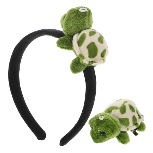COSMEVIVI Schildkröten Haarreif und Haarklammer Niedliches Tier Cosplay Stirnband für Frauen Festliches Halloween Kostüm Haaraccessoire Langlebiges Stoffmaterial Vielseitig Einsetzbar für von COSMEVIVI