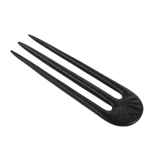 COSMEVIVI Schwarzer Haarnadel Chinesischer Stil Vintage Haargabel für Damen Stabiles Design für Sichere Hochsteckfrisuren Haarstäbchen aus Langlebigem Holz Geeignet für Alltag und von COSMEVIVI