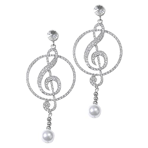 COSMEVIVI Silber Ohrhänger Damen Musiknote mit Funkelnden Zirkonia Leichte Statement Dangle Ohrringe für Festivals und Alltag Modischer Schmuck COSMEVIVI Silber Ohrhänger Damen Musiknote mit Funkelnden Zirkonia Leichte Statement Dangle Ohrringe für Festivals und Alltag Modischer Schmuck von COSMEVIVI