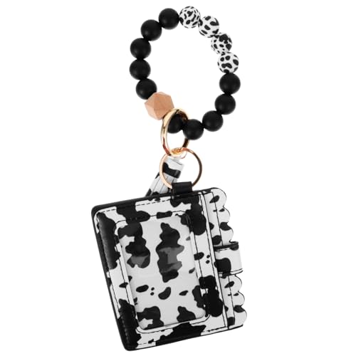 COSMEVIVI Damen Geldbörse Im Kuhmuster Mit Handgelenkriemen Kompakte Clutch Für Karten Und Münzen Für Alltag Und Besondere Anlässe Stylisches Accessoire Für von COSMEVIVI