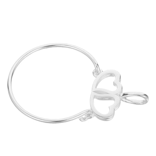 COSMEVIVI Sterling Silber Charm Anhänger Doppelherz Design Charm Connector Schmuckherstellung Zubehör Elegante Langlebige Halskette für Damen für Alltag und Besondere Anlässe von COSMEVIVI