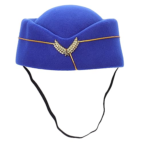 COSMEVIVI Stewardess Baskenmütze Flugbegleiter Kostüm Cosplay Uniform Hut Cosplay Stewardess Hut Flugbegleiter Hut Flugbegleiter Zubehör Flugbegleiter Hut Flugzeug Hostess Hut von COSMEVIVI