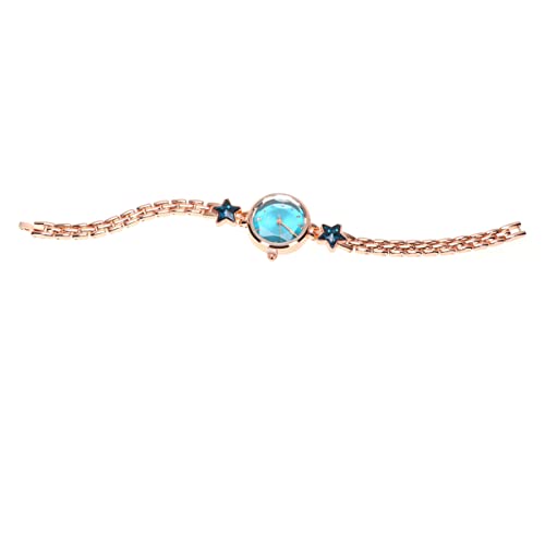 COSMEVIVI Stilvolle wasserdichte Damen-Quarzuhr mit zartem Stern-Strass-Detail in Blau COSMEVIVI Stilvolle wasserdichte Damen-Quarzuhr mit zartem Stern-Strass-Detail in Blau von COSMEVIVI