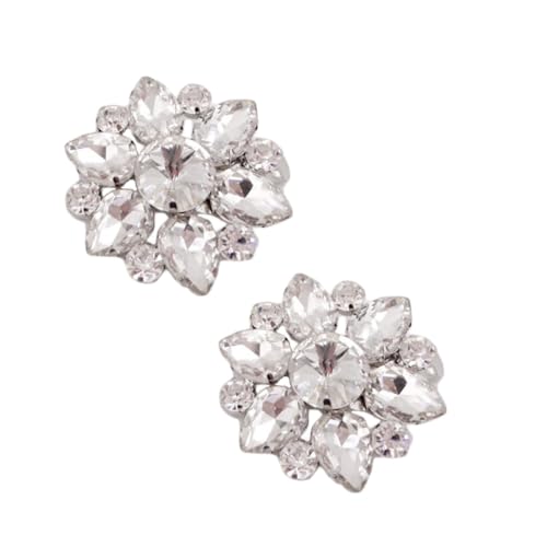 COSMEVIVI Strass Schuhclips Damen Silber Funkelnde Abnehmbare Schuhschnallen für Hochzeit Party Pumps Flats Sandalen Dekorative Accessoires von COSMEVIVI