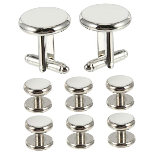 COSMEVIVI Teiliges Manschettenknöpfe Herren Französischer Stil Runde Tropfen Design Klassische Hemd Cufflinks Für Hochzeit Business Anlässe von COSMEVIVI