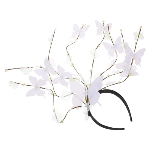 COSMEVIVI Elegantes Haarband Mit Schmetterlings-haarspange Und Blumenmotiv Für Damenpartys Festivals Und Fotografie von COSMEVIVI