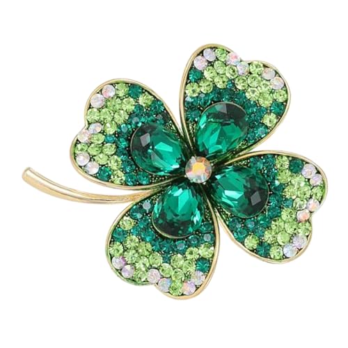 COSMEVIVI Stilvolle Kleeblatt-brosche Anstecknadel Emaille-anstecknadel Für Damen Grüner Schmuck Irisches Souvenir-accessoire von COSMEVIVI