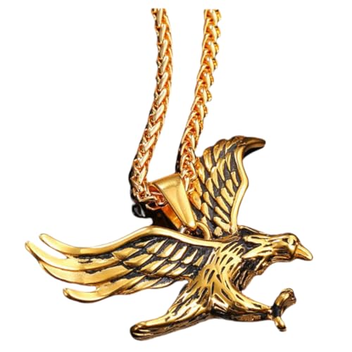 COSMEVIVI Vintage Herren Halskette mit Anhänger Kreative Metallkette in Gold Modischer Schmuck für Männer zu Party Büro Reise und Alltag Stilvoll und Langlebig von COSMEVIVI