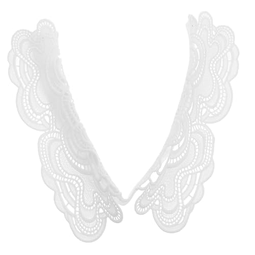 COSMEVIVI Stylischer Abnehmbarer Spitzenkragen Für Damen Falscher Blusenkragen Als Modisches Accessoire Für Hochzeitskleider Und Festliche Outfits Dekorativ Und Elegant von COSMEVIVI