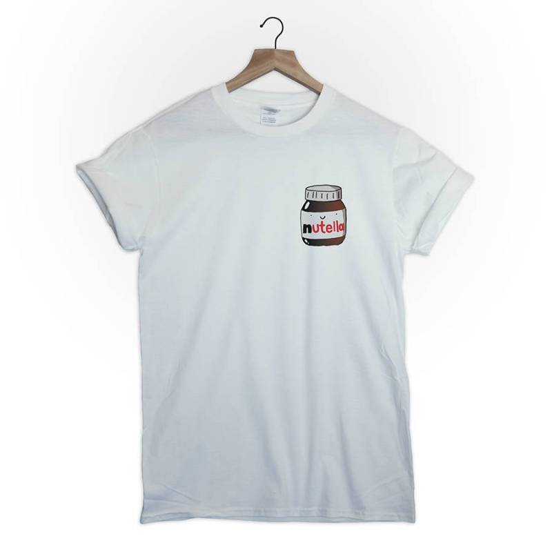 Nutella Taschenformat Druck Tshirt Shirt T-Shirt Top Parodie Niedlichen Lustigen Süßen Tumblr Grafik Blogger Nutella Taschenformat Druck Tshirt Shirt T-Shirt Top Parodie Niedlichen Lustigen Süßen Tumblr Grafik Blogger von COSMICwear