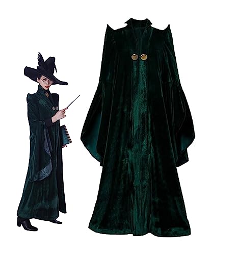 COSMOVIE Damen Hexe Halloween Cosplay Kostüm Zauberer Zauberin Umhang Mantel - Grün - Medium COSMOVIE Damen Hexe Halloween Cosplay Kostüm Zauberer Zauberin Umhang Mantel - Grün - Medium von COSMOVIE
